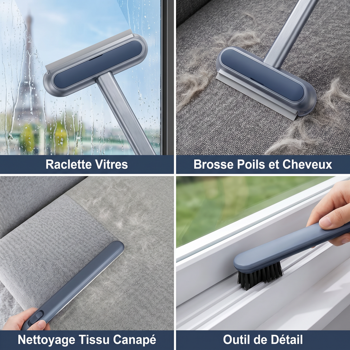 Trois outils dans le manche
